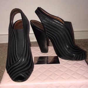 Givenchy slingback leather swirl booties